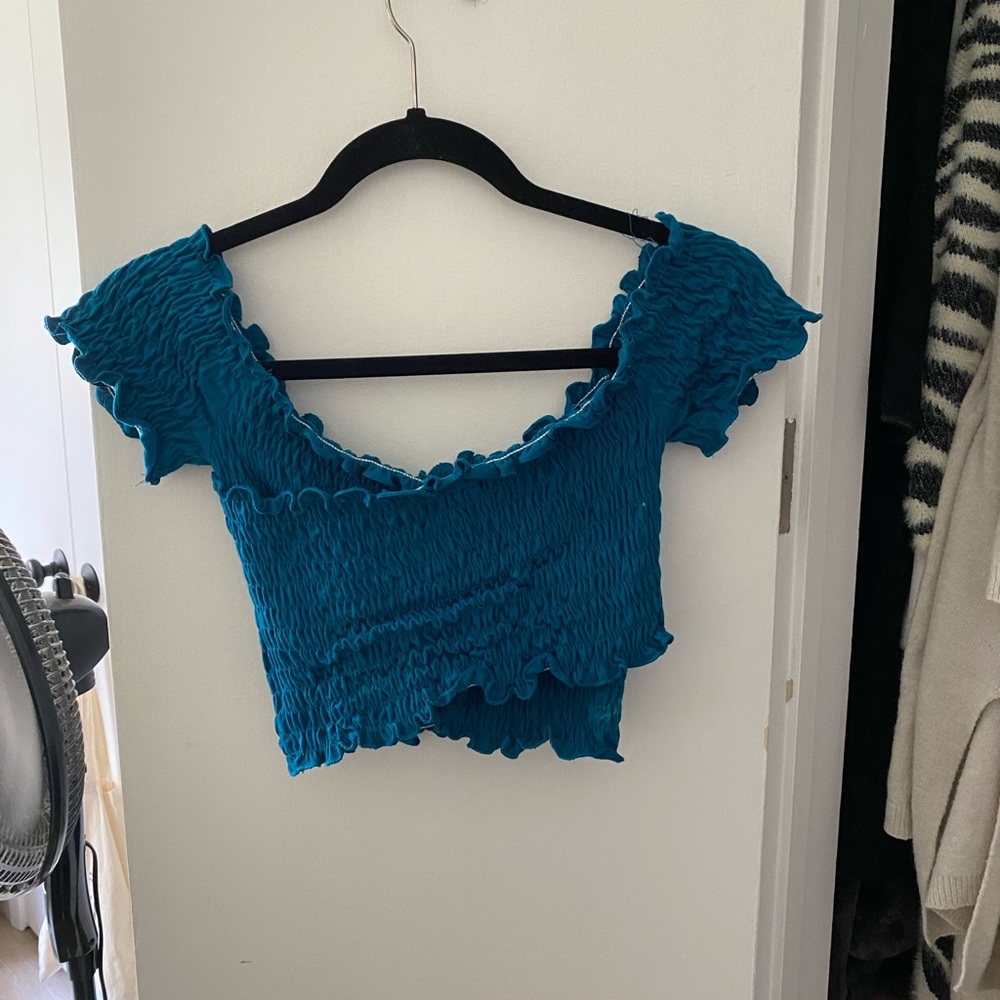 Free People ruched crop top